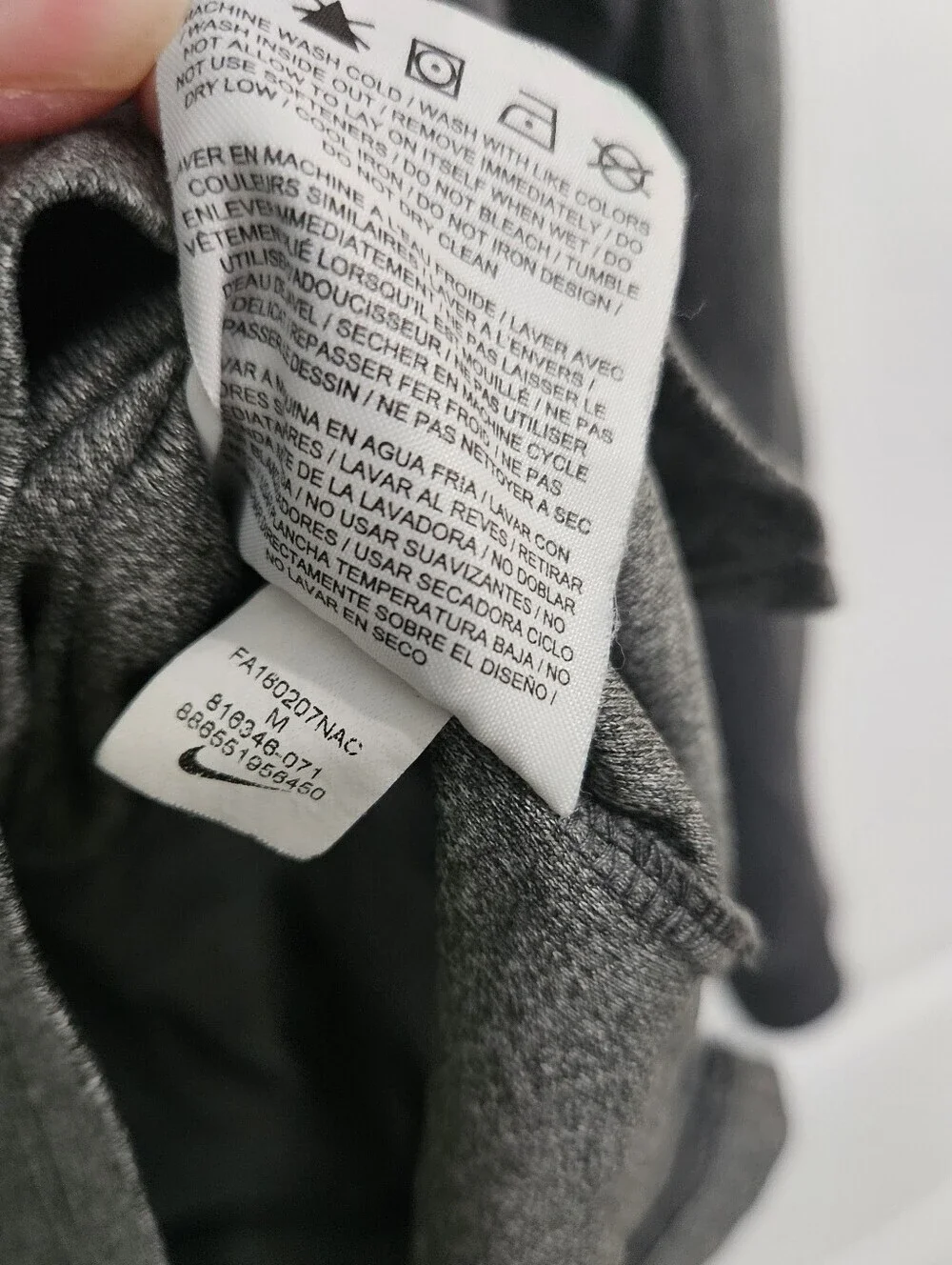 Nike Gray Dri-FIT Hoodie with Swoosh